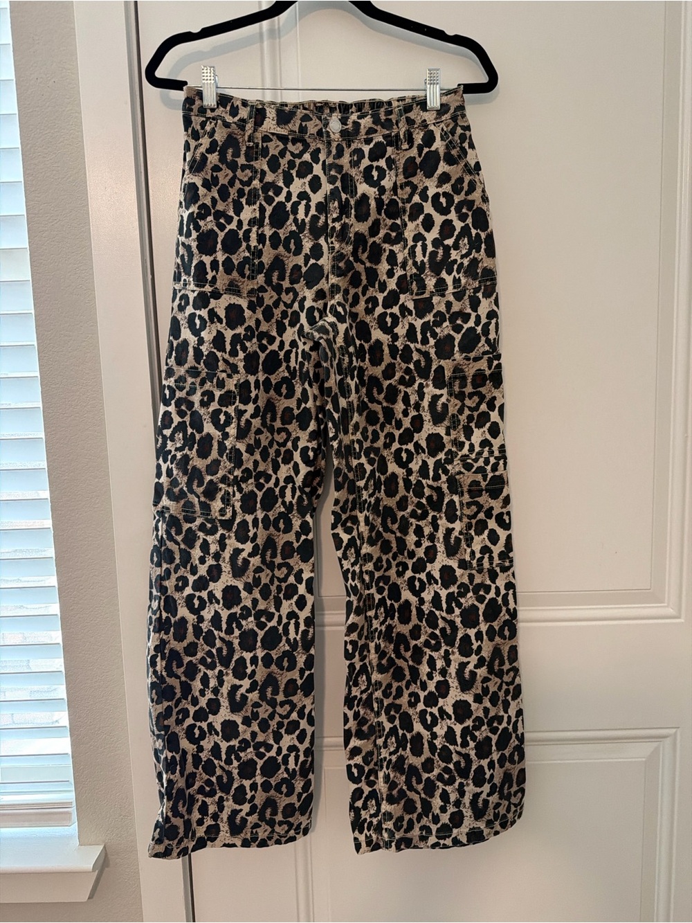 No Boundaries Leopard Print Wide-Leg Pants